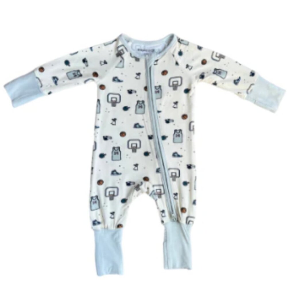 Baby Sprouts Footless Romper - Hoops